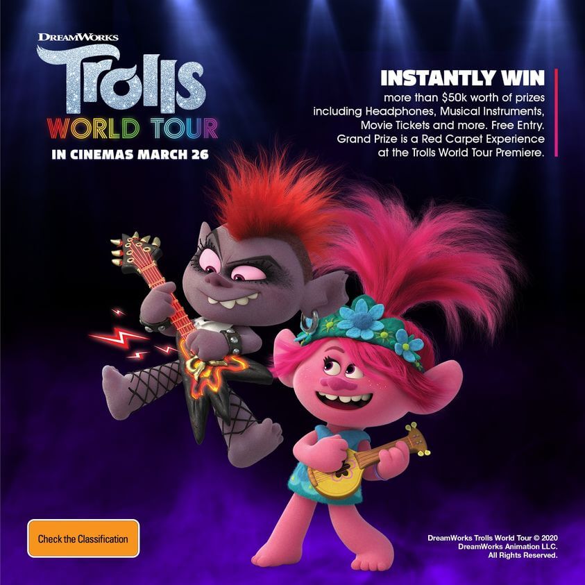 Trolls World Tour Instant Win Promotion Poster