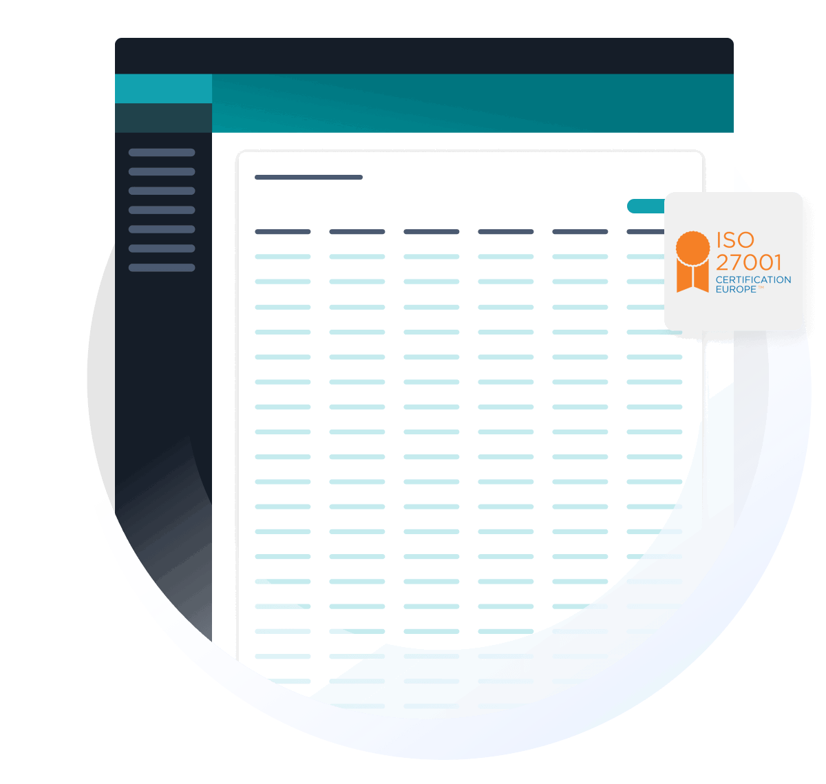 promotion dashboard with the ISO 27001 Cert badge