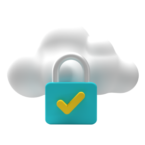 a 3D cloud with a verified Lock