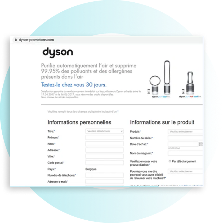 A campaign promotion form